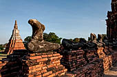 Ayutthaya, Thailand. Wat Chaiwatthanaram, headless Buddha statues of the gallery.